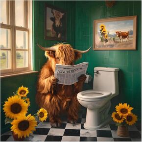 AMORARS Cow Diamond Painting Kit for Adults, 5D Highland Cow Diamond Art for Beginners - DIY Full Diamond Dot Gem Art Painting, Suitable Gifts and Home Wall Decoration Crafts，12x12Inch
