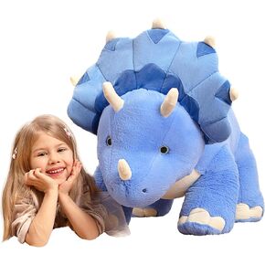 IKASA Giant Triceratops Dinosaur Stuffed Animal Plush Toy,30" Soft Big Large Jumbo Toys,Huge Size Cute Fluffy Plushy Oversized Plushie,Gifts for Kids