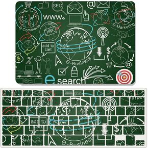 IVY Equation Design Without Logo Case for MacBook Air 13 with M2 (Models: A2681) with Keyboard Cover - A