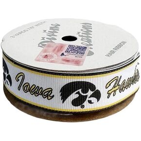 7/8" Iowa Grosgrain Ribbon, Licensed by Divine Creations - Officially Licensed - 3 Yards (9 Feet)