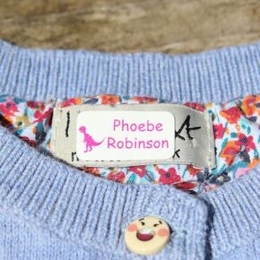 Stick 'n Wash No-Iron Self Adhesive Name Labels to go in Clothing or on Property (120 Labels)