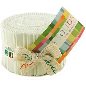 Bella Solids Porcelain Jr Jelly Roll (9900JJR 182) by Moda House Designer for Moda