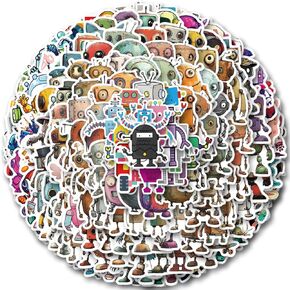 Robot Stickers 200Pcs for Kids Clear Wildflower Stickers for Water Bottles Scrapbooking Card Making Crafts Laptop