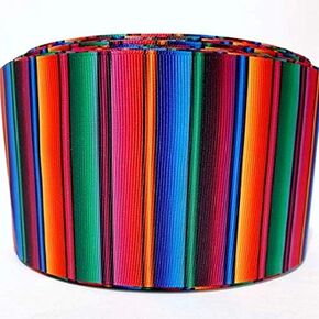Grosgrain Ribbon 1.5" Serape Mexican Fiesta Blanket Mexico Cinco De Mayo Printed Per Yard