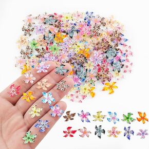 100 Pieces Tiny Lily for Crafts Dollhouse Miniatures Resin Mini Things Decor for Fairy Garden Micro Landscaping Decoration