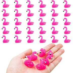 HOMICO 30PCS Mini Resin Flamingo Ducks Mini Resin Animals Flamingo Decor Tiny Animals for Aquarium Home Garden Dollhouse Cake Decoration Birthday Party Favors Gifts