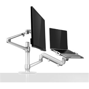 Laptop Stand Monitor Desktop Combination Shelf Dual Screen Office Desk can be Raised and Lowered(Dark Grey)