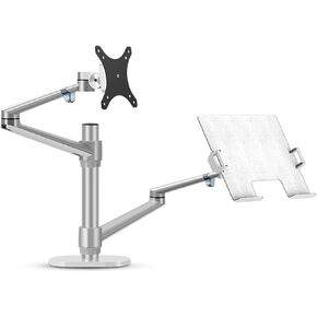 OL-3L Laptop Stand LCD Monitor Stand Combination Dual-Purpose Computer Stand Desktop Dual Screen(Silver)