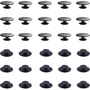50 Pcs Blank Bit Accessory for Bogg Bags,18mm Customizable Insert Charm Rivets for Bogg Bags,Perfect for Personalized Bag Charms(Black)