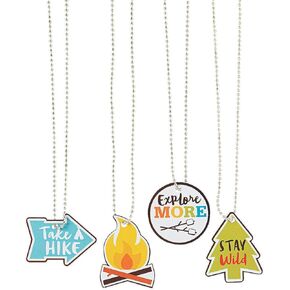 Fun Express Camp Dog Tag Necklaces - Jewelry - VBS Vacation Bible School Supplies/Decor - 12 Pieces