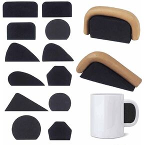 12 Pcs Pottery Mug Handle Molds Set, DIY Cups Handle Making Mold Tool, Clay Ceramic Clay Cutters Coffee Mug Handle Mold Making Tools Pottery Tools for Clay Ceramics Handle