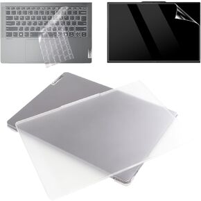 4-in-1 Protective Laptop Case for IdeaPad Pro 5 14IMH9/14AHP9/14IRH8/14ARP8/14APH8 Frosted Transparent Hard Shell+Screen Film+Keyboard Cover