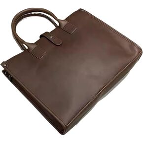 14.9in Men Messenger Crossbody Bag w/Strap, leathers, Laptop Briefcase, large capacity, Vintage Work Attache, Water Resistant, Women Computer Bag for Travel/Business