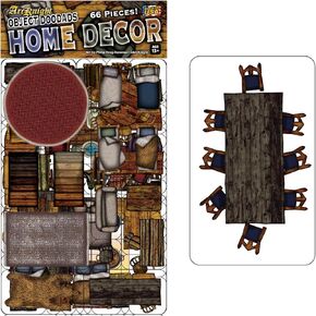 Home Decor - 66pc Double-Sided Furniture & Prop Pieces for Starters & Masters Alike - Roleplaying Objects for Dungeons & Dragons - Immersive Map Accessories for DND 5E, Pathfinder & Warhammer RPGs