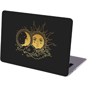 Case Compatible with MacBook Pro 14 inch Hard Protective Shell with Keyboard Cover (A2442 M1 Pro/Max, 2021 Release) - Moon and Sun, Day and Night