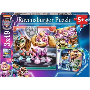 Ravensburger Children's Puzzle 05708 - PAW Patrol: The Mighty Movie - 3 x 49 Pieces Paw Patrol Puzzle for Children from 5 Years