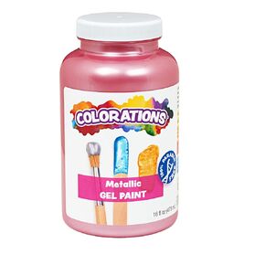 Colorations Metallic Gel Tempera Paints, 16 oz, 8 Colors, Non-Toxic Paint, Craft Paint, Kids Paint, Poster Paint, Paint for Children, Metallic Shimmer Paint, Non Toxic Paint, Home school use