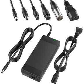 42V 2A Electric Scooter Charger with 7-in-1 Plugs for Electric Bike 36V Lithium Battery,Compatible with Razor,Gotrax,Jetson,Voyage,Ninebot,Segway,Swagtron,Pocket Mod, Sports Mod,UL Certified