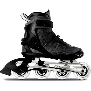 Inline Skates PRO for Adult Women - ABEC-9 Bearing with Breathable Lining for Male Female, Optional Brake, Size W 6-9, Black