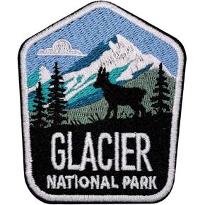 EMBROBOF Glacier National Park Patch – 3 inches, Cool National Park Patches Collection – Iron On/Sew On Embroidered Travel Patches for Backpacks