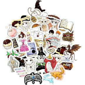 Conquest Journals Harry Potter Magical Characters & Icons Sticker Pack, Officially Licensed, Set of 50, Waterproof and UV Resistant, Great for All Your Gadgets, Potterfy All The Things