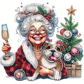 Tontut Diamond Painting kit for Adult Beginners, Christmas Tree Old Man Puppy 5D Special Diamond DIY Crystal Rhinestone Crafts for Home Wall Decoration