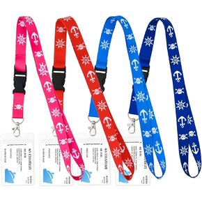 4 PCS Cruise Lanyards, Lanyards for Cruise Ship Cards, Waterproof Cruise Lanyard with Detachable Buckle, ID Badge Holder for Cruises Ships Key Cards, Cruise Essentials