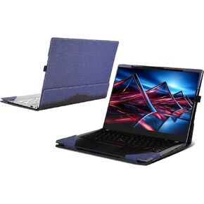 Laptop Case for Lenovo ThinkPad P14s Gen 5 Intel (14″) Mobile Workstation Protective,2 in 1 PU Leather Computer Sleeves Laptop Bag (Dark Blue)