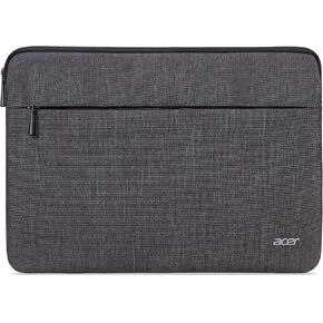 Acer Protective Laptop Sleeve | Up to 14" Notebook | Easy Access Outside Zipper Pocket for Adapters, Mouse or Dongle | Gray