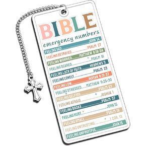 ZZP Bible Bookmark Baptism Gift for Girl Bible Accessories Stuff Confirmation Gifts for Teen Girls Boys Christian Decor Bible Study Supplies Faith Based Gifts for Women Bible Essentials