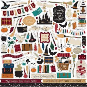 Echo Park Paper Co. Witches & Wizards No.2 Element Sticker, Multi