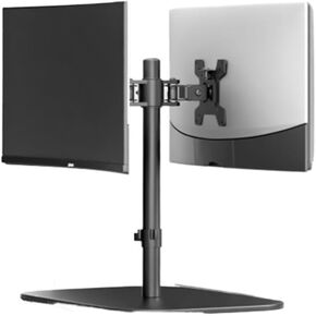 Back-to-Back Dual-Screen Monitor Stand Base Cantilever Robotic arm Computer Desktop Rotation Lift Increase one to Two(Square Base 40cm Column)