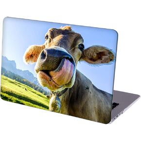 Case Compatible with MacBook Air 13 inch Retina Display with Touch ID, Hard Protective Shell with Keyboard Cover (M1 A2337 A2179 A1932, 2018 2019 2020 Release) - Funny Milk Cow-1