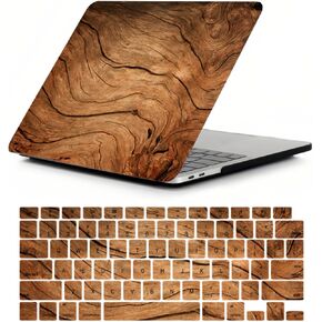 Hardshell Compatible with MacBook Air M2 Case 13.6 inch Model A2681/A3113 Release 2022, Lightweight Plastic Hard Case and Keyboard Cover for 13.6" MacBook Air with Retina Display, Brown Wood Grains