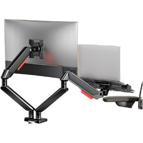X1 Dual Screen Monitor Stand Robotic Arm Lift Notebook 2-in-1 Computer Height Bracket(Gray)