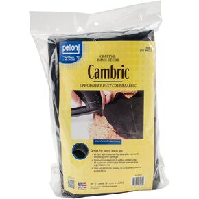 Pellon Cambric Fabric for Upholstery-Black 48" X5yd, 48 Inches