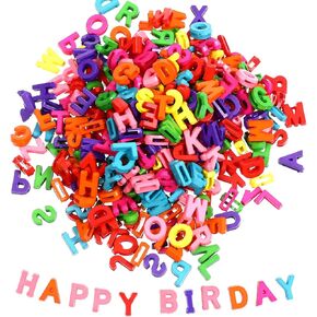 320 Pcs Large Letter Beads, 3D Acrylic Letters Beads A-Z Plastic Alphabet Bead 0.47 x 0.39 inch 26 Classic Bead for Bracelets, Necklaces and Keychains