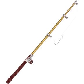 IMIKEYA Miniature Fishing Pole Model Adorable Dollhouse Fishing Rod Decor Mini House Adornment for Fairy Tale Scenes and Miniature Gardens and