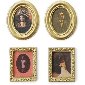 Odoria 1/12 Miniature Victorian Framed Art Wall Pictures Dollhouse Accessories