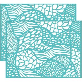 OLYCRAFT 2Pcs 8.6x11 Inch Happy Birthday Self-Adhesive Silk Screen Printing Stencil Birthday Theme Silk Screen Stencil Cake Words Reusable Mesh Stencils Transfer for DIY T-Shirt Fabric Painting