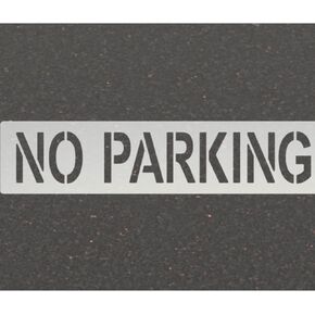 No Parking Stencil with 12" Letters for Painting Blacktops and Curbs Establish Tow Away Zones for Customers and Residents Bendable One Piece 1/16" Thick Plastic by Marketing Holders