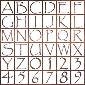 Letter Stencils 6" for Painting Stencils Letters Reusable Letter Stencil Alphabet Stencils Templates for Wood Wall Fabrics DIY Crafts Decor