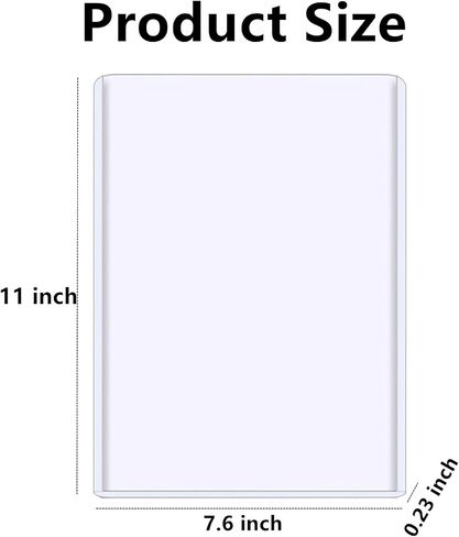 10pcs الكتاب الهزلي Toploader ، أكمام صلبة PVC المتميزة للكوميديا الحالية/الفضية ، 7.6x11 بوصة حماية واضحة ، لعرض وتخزين الكتاب الهزلي Top Loader (10) in Kuwait
