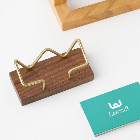 حامل بطاقة عمل للمكتب، حامل بطاقة عمل لسطح المكتب من الخشب والنحاس، ملفات تخزين منظم بطاقات الفهرسة (خشب الجوز) in Saudi Arabia