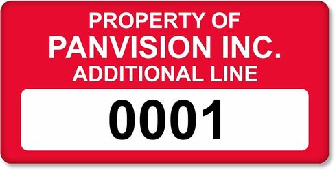 Custom Asset Labels with Sequential Numbering | 0.75" x 1.5" 100% Aluminum Foil Tags with High-Bond Acrylic Adhesive, Pack of 100, Made in USA in Saudi Arabia
