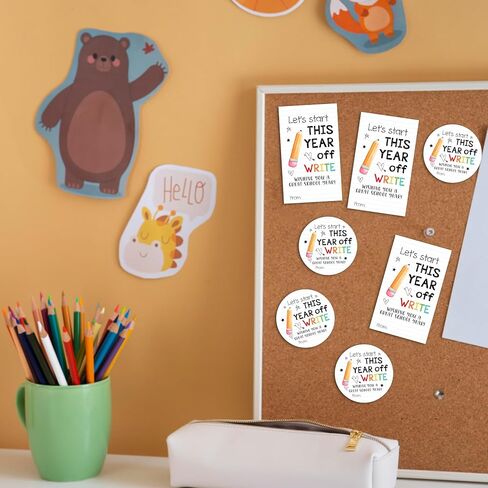 Back to School Stickers for Teens-40Pcs Let’s Start This Year Off Write Wishing You a Great School Year Labels-Funny Teacher Reward Gifts & Welcome Decorations-Classroom Party Favors & Supplies-A04 in Kuwait