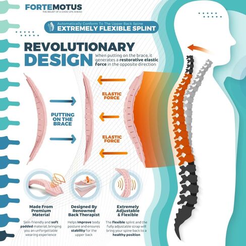 Posture Corrector for Men and Women, Fully Adjustable Back Straightener for Mid, Upper Spine Support, Posture Corrector for Hunchback,Neck, Shoulder, Clavicle and Back Pain Relief in Saudi Arabia