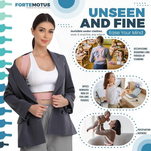 Posture Corrector for Men and Women, Fully Adjustable Back Straightener for Mid, Upper Spine Support, Posture Corrector for Hunchback,Neck, Shoulder, Clavicle and Back Pain Relief in Saudi Arabia