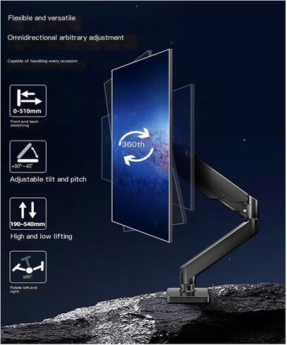 43/49-inch Monitor up and Down Lift Bracket Suitable for Fish Screen Desktop Heightening Base Cantilever in Kuwait