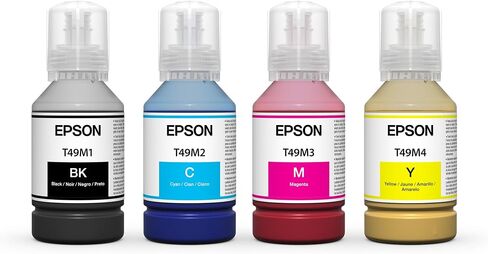 Epson أصلية لصبغة الحبر حبر الزجاجات Nfor Epson Surecolor F570 و F170. السعة 140m. حبر T49M (مجموعة كاملة) in Saudi Arabia